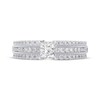 Thumbnail Image 3 of Adore Princess-Cut Diamond Three-Row Engagement Ring 1 ct tw 14K White Gold