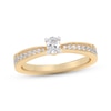 Thumbnail Image 1 of Adore Oval-Cut Diamond Tapered Engagement Ring 1/2 ct tw 14K Yellow Gold