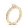 Thumbnail Image 2 of Adore Oval-Cut Diamond Tapered Engagement Ring 1/2 ct tw 14K Yellow Gold