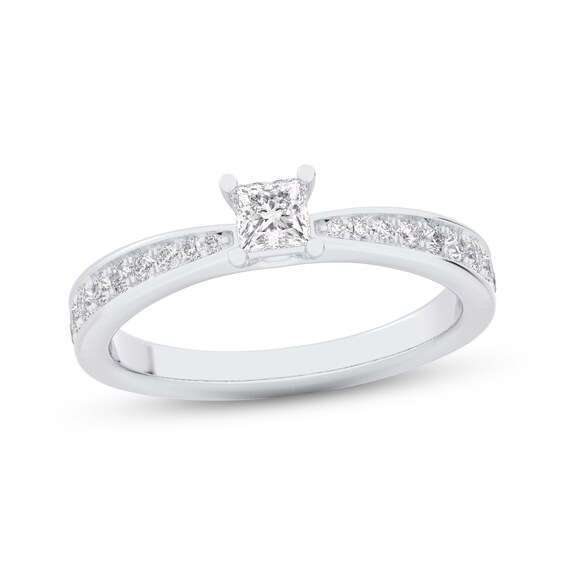 Adore Princess-Cut Diamond Engagement Ring 1/2 ct tw 14K White Gold & Platinum