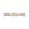 Thumbnail Image 3 of Adore Princess-Cut Diamond Tapered Engagement Ring 1/2 ct tw 14K Yellow Gold