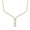 Thumbnail Image 1 of Diamond Chevron Necklace 1/4 ct tw 10K Yellow Gold 18"