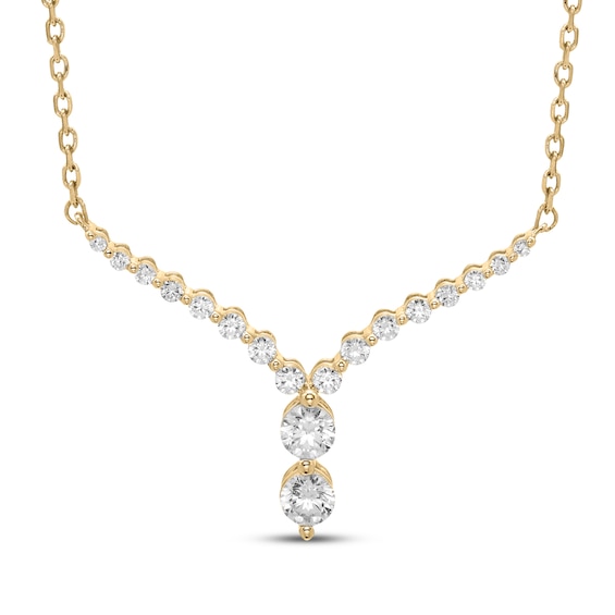 Our Story Together Diamond Chevron Necklace 1/ ct tw 10K Gold 18