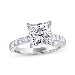 THE LEO Diamond Princess-Cut Engagement Ring 3-1/2 ct tw 14K White Gold