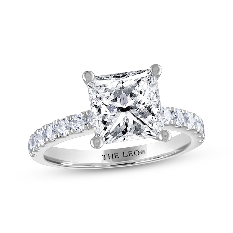 Main Image 1 of THE LEO Diamond Princess-Cut Engagement Ring 3-1/2 ct tw 14K White Gold