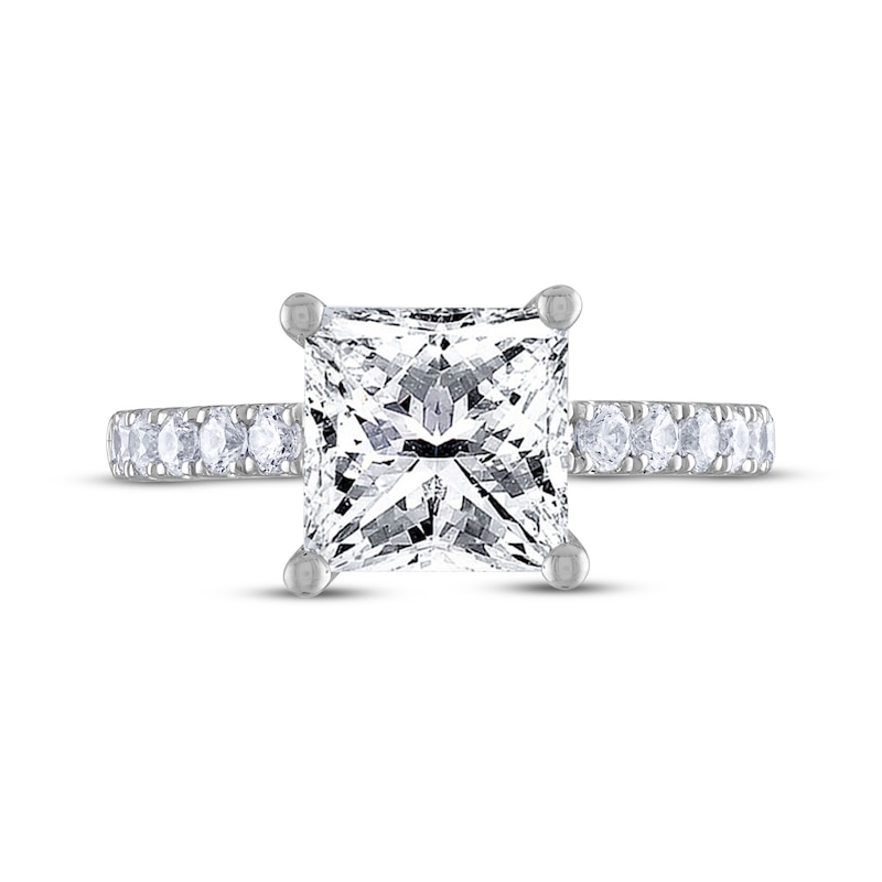 Main Image 3 of THE LEO Diamond Princess-Cut Engagement Ring 3-1/2 ct tw 14K White Gold