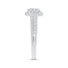 Thumbnail Image 3 of Adore Multi-Diamond Cushion Halo Engagement Ring 1/2 ct tw 14K White Gold