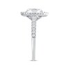 Thumbnail Image 2 of Adore Muti-Diamond Oval Starburst Halo Engagement Ring 5/8 ct tw 14K White Gold