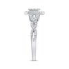 Thumbnail Image 2 of Adore Multi-Diamond Oval Halo Engagement Ring 3/8 ct tw 14K White Gold