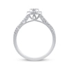 Thumbnail Image 3 of Adore Multi-Diamond Oval Halo Engagement Ring 3/8 ct tw 14K White Gold