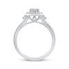 Thumbnail Image 3 of Adore Multi-Diamond Oval Halo Engagement Ring 1/2 ct tw 14K White Gold