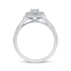 Thumbnail Image 3 of Adore Round-Cut Diamond Cushion Halo Engagement Ring 1/4 ct tw 14K White Gold