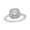 Thumbnail Image 1 of Adore Cushion-Cut Diamond Double Halo Engagement Ring 5/8 ct tw 14K White Gold