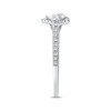 Thumbnail Image 2 of Adore Pear-Shaped Diamond Halo Engagement Ring 1/2 ct tw 14K White Gold