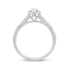 Thumbnail Image 3 of Adore Pear-Shaped Diamond Halo Engagement Ring 1/2 ct tw 14K White Gold