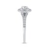 Thumbnail Image 2 of Adore Oval-Cut Diamond Halo Engagement Ring 1/2 ct tw 14K White Gold