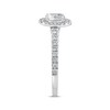 Thumbnail Image 2 of Adore Oval-Cut Diamond Halo Engagement Ring 5/8 ct tw 14K White Gold