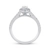 Thumbnail Image 3 of Adore Oval-Cut Diamond Halo Engagement Ring 5/8 ct tw 14K White Gold