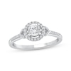 Thumbnail Image 1 of Adore Round-Cut Diamond Halo Engagement Ring 1/4 ct tw 14K White Gold