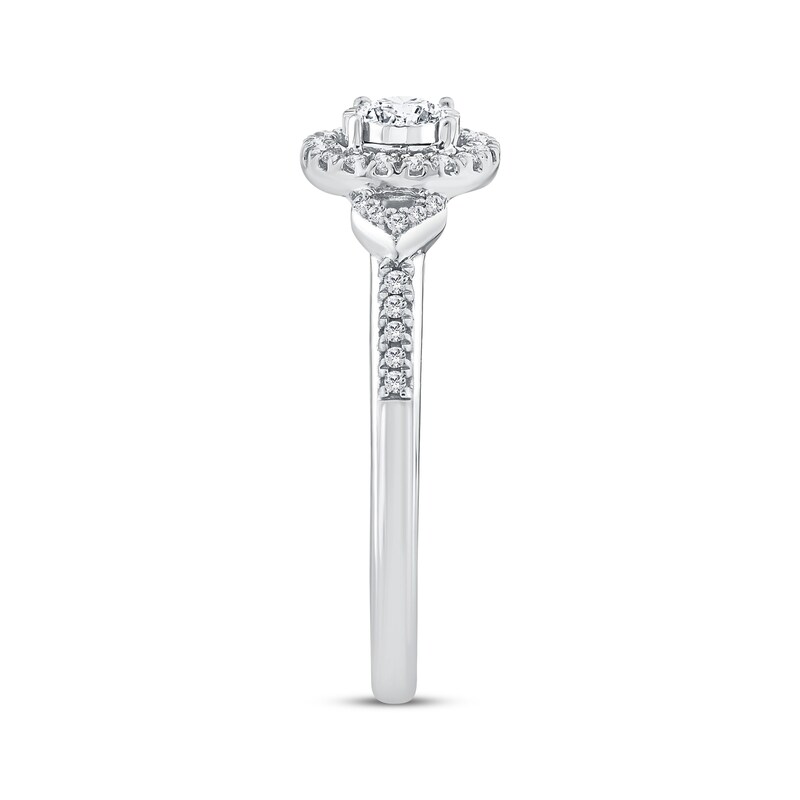 Main Image 2 of Adore Round-Cut Diamond Halo Engagement Ring 1/4 ct tw 14K White Gold