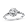 Thumbnail Image 1 of Adore Round-Cut Diamond Double Halo Engagement Ring 1/2 ct tw 14K White Gold