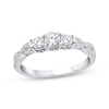 Thumbnail Image 1 of Adore Round-Cut Diamond Three-Stone Twist Shank Engagement Ring 1/2 ct tw 14K White Gold