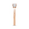 Thumbnail Image 2 of Adore Round-Cut Diamond Three-Stone Engagement Ring 3/4 ct tw 14K Rose Gold