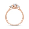 Thumbnail Image 3 of Adore Round-Cut Diamond Three-Stone Engagement Ring 3/4 ct tw 14K Rose Gold