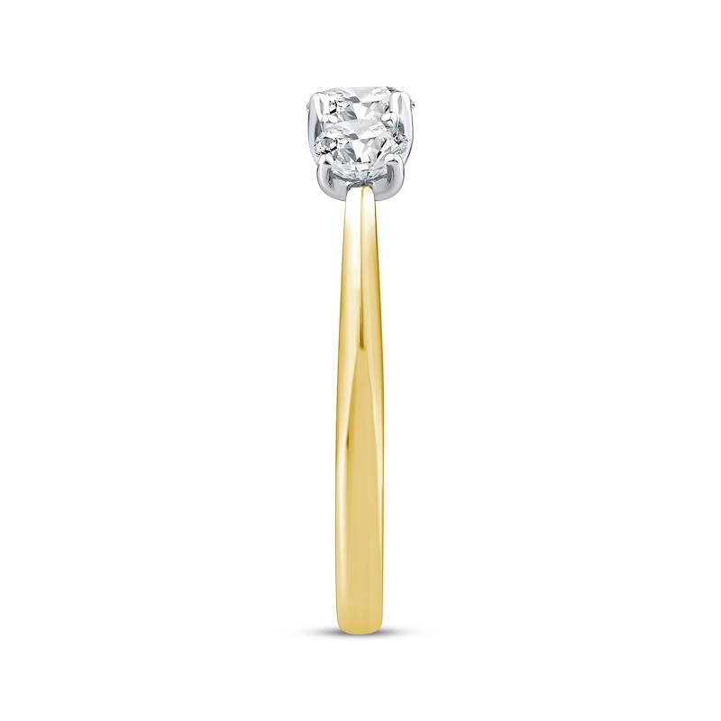 Main Image 2 of Adore Round-Cut Diamond Three-Stone Engagement Ring 3/4 ct tw 14K Yellow Gold