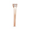 Thumbnail Image 2 of Adore Round-Cut Diamond Three-Stone Engagement Ring 1/2 ct tw 14K Rose Gold