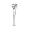 Thumbnail Image 2 of Adore Round-Cut Diamond Three-Stone Bypass Engagement Ring 1/2 ct tw 14K White Gold