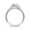 Thumbnail Image 3 of Adore Round-Cut Diamond Three-Stone Bypass Engagement Ring 1/2 ct tw 14K White Gold