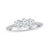 Thumbnail Image 1 of Adore Round-Cut Diamond Three-Stone Engagement Ring 3/4 ct tw 14K White Gold