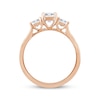 Thumbnail Image 3 of Adore Princess-Cut Diamond Three-Stone Engagement Ring 1 ct tw 14K Rose Gold