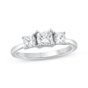 Thumbnail Image 1 of Adore Princess-Cut Diamond Three-Stone Engagement Ring 1 ct tw 14K White Gold