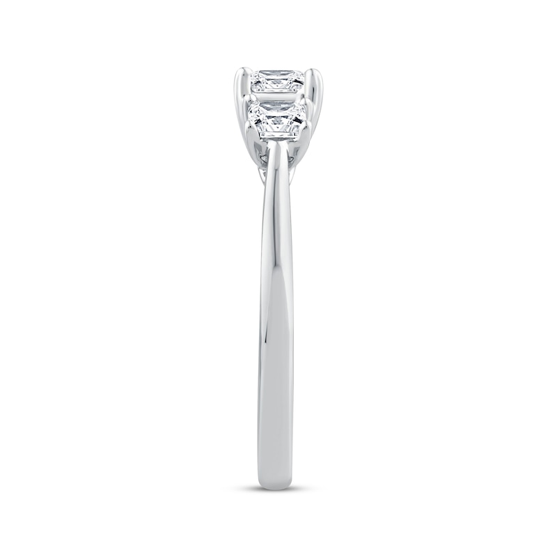 Main Image 2 of Adore Princess-Cut Diamond Three-Stone Engagement Ring 1 ct tw 14K White Gold