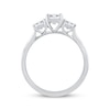Thumbnail Image 3 of Adore Princess-Cut Diamond Three-Stone Engagement Ring 1 ct tw 14K White Gold