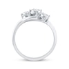 Thumbnail Image 3 of Adore Diamond Three-Stone Bypass Engagement Ring 1/2 ct tw 14K White Gold