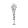 Thumbnail Image 2 of Adore Round-Cut Diamond Three-Stone Bypass Engagement Ring 1/2 ct tw 14K White Gold