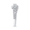 Thumbnail Image 2 of Adore Round-Cut Diamond Three-Stone Swirl Engagement Ring 1/2 ct tw 14K White Gold