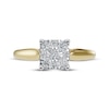 Thumbnail Image 2 of Multi-Diamond Square Engagement Ring 1/4 ct tw 14K Two-Tone Gold