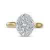 Thumbnail Image 3 of Adore Multi-Diamond Oval Engagement Ring 1/2 ct tw 14K Two-Tone Gold