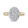 Thumbnail Image 3 of Adore Multi-Diamond Oval Engagement Ring 1 ct tw 14K Two-Tone Gold