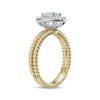 Thumbnail Image 2 of Adore Oval-Cut Diamond Halo Twist Shank Engagement Ring 1 ct tw 14K Two-Tone Gold