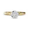 Thumbnail Image 3 of Adore Multi-Diamond Circular-Shaped Engagement Ring 1/4 ct tw 14K Two-Tone Gold