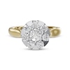 Thumbnail Image 3 of Adore Multi-Diamond Circular-Shaped Engagement Ring 1 ct tw 14K Two-Tone Gold