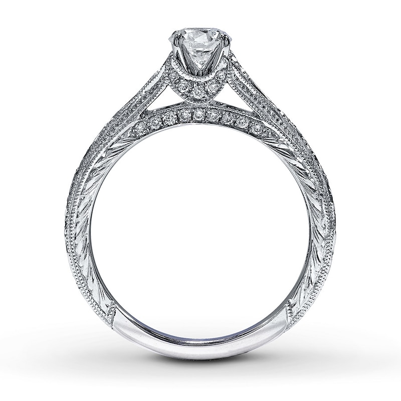 Main Image 2 of Neil Lane Round Diamond Engagement Ring 1/2ct tw 14K White Gold