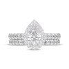 Thumbnail Image 3 of Adore Lab-Grown Diamonds Pear-Shaped Halo Bridal Set 2 ct tw 14K White Gold (VS2/F)