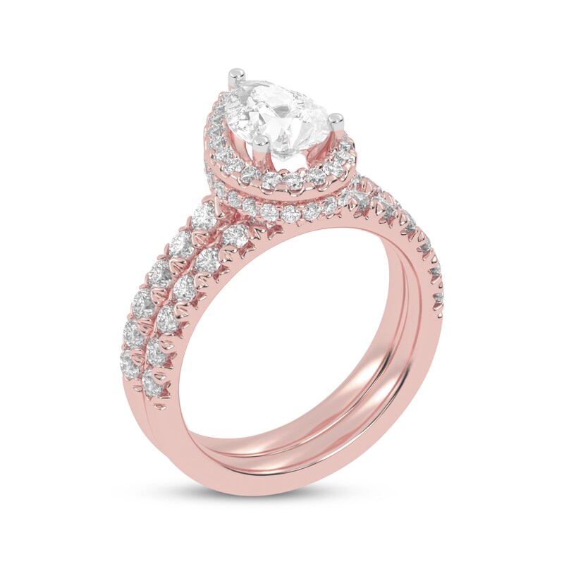 Main Image 2 of Adore Lab-Grown Diamonds Pear-Shaped Bridal Set 2 ct tw 14K Rose Gold