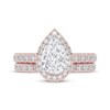 Thumbnail Image 3 of Adore Lab-Grown Diamonds Pear-Shaped Bridal Set 2 ct tw 14K Rose Gold